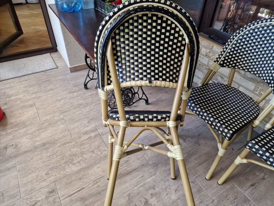 Градински стол от алуминий имитация ратан