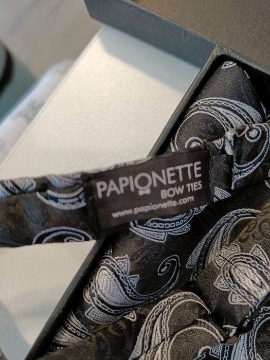 Set papion, butoni și batista Papionette