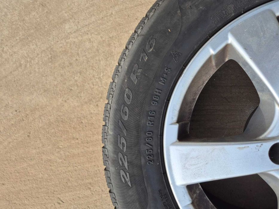 Jante aliaj 5x115 cu anvelope 225/60/R16 98H M+S Audi A6