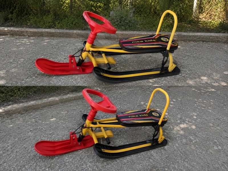 Bicicletă copii BTWIN 20" + Bob sanie cu volan – stare foarte bună