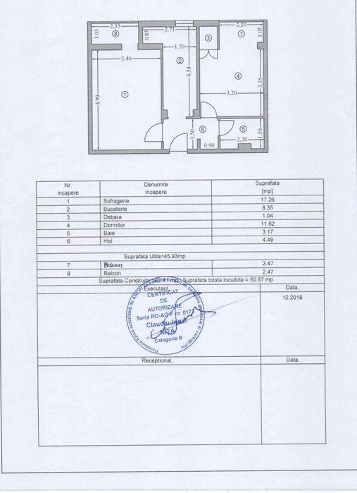 Proprietar, vând Apartament 2 Camere DECOMANDAT + LOC PARCARE – Complet Mobilat și Utilat – Găvana 2