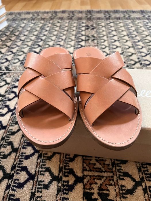 Madewell американские женские кожаные шлепки босоножки