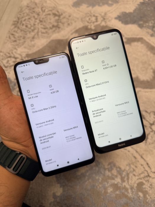 Xiaomi mi8 lite si redmi note 8t pret fix bucata !