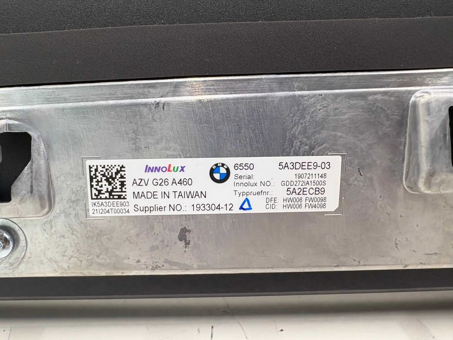 Дисплей Монитор Навигация БМВ Г20 Г22 Г23 Г26 BMW G20 G22 G23 G26 G80