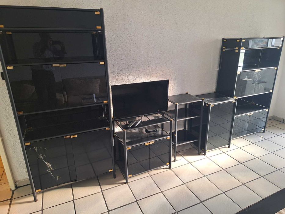 Черни стъклени секции комплект