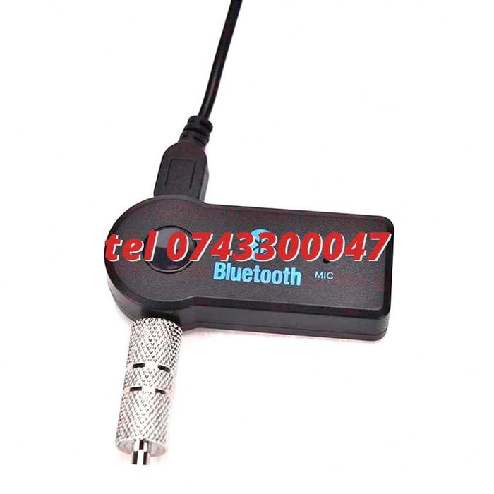 Adaptor 3.5 Mm Audio General Bluetooth Auto Autoturism Auxiliar Streaming Compatibile Cu Casti Difuzoare A2Dp Cu Mufa Audio Aux Jack 3.5 Mm