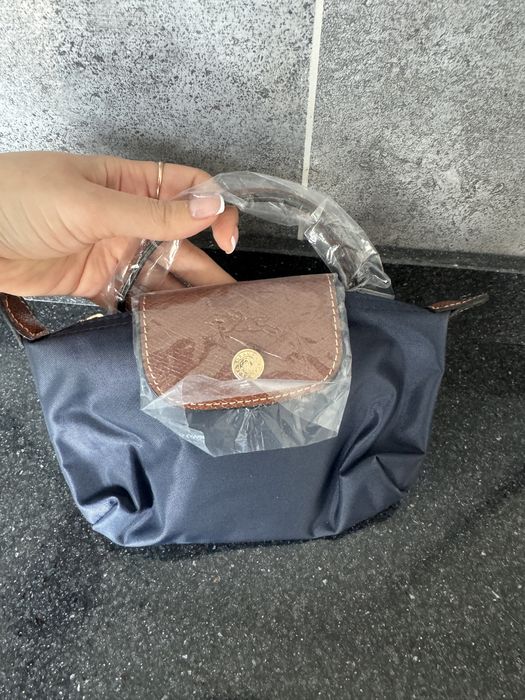 Мини-сумка Longchamp нейлон синий