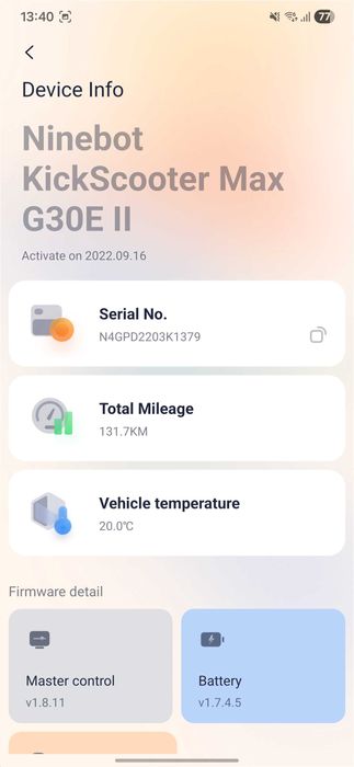 Segway Ninebot Kickscooter MAX G30E II в отлично състояние