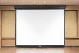 Экран для проектора (моторизированный) (2,4 x 1,8 м)