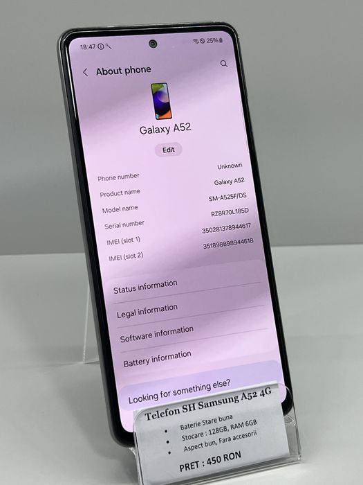 Samsung Galaxy A52 White 128GB