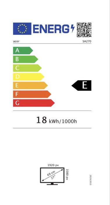 Acer 27”, IPS,FULL HD, 75hz 4 ms,FreeSync