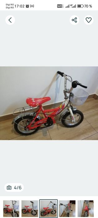 Bicicleta copii roti de 12 "