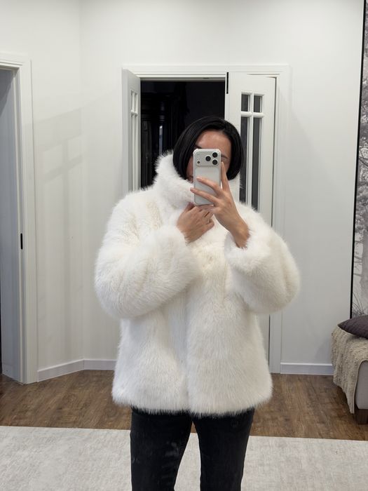 Эко шуба белый цвет