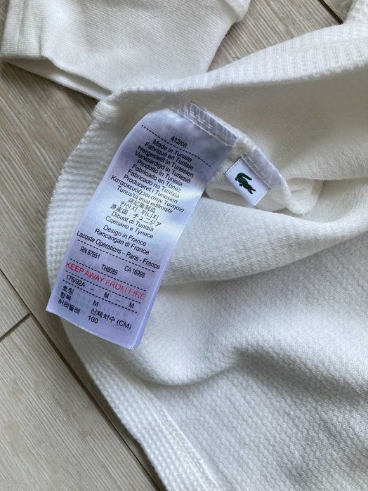 Lacoste мъжка бяла блуза фланела размер М