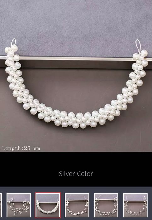 Сватбен аксесоар за коса с перли