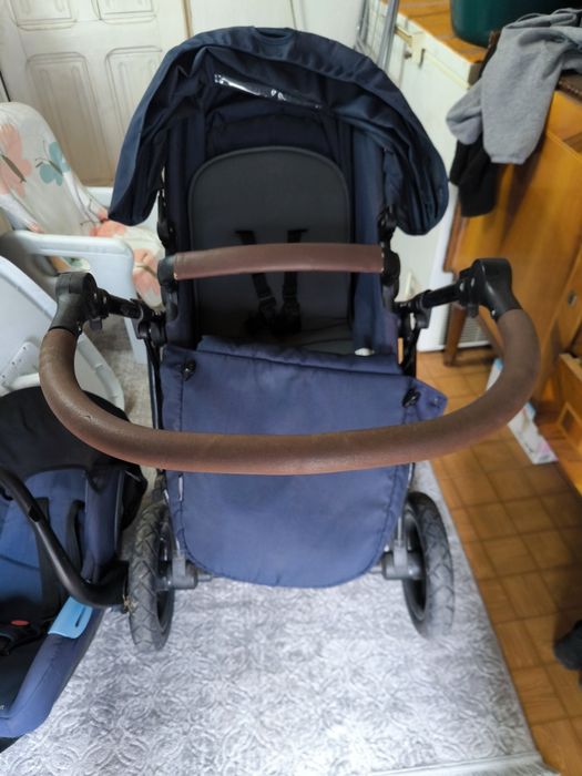 Căruț copii kidercraft + scaun copii cu tava pentru masa