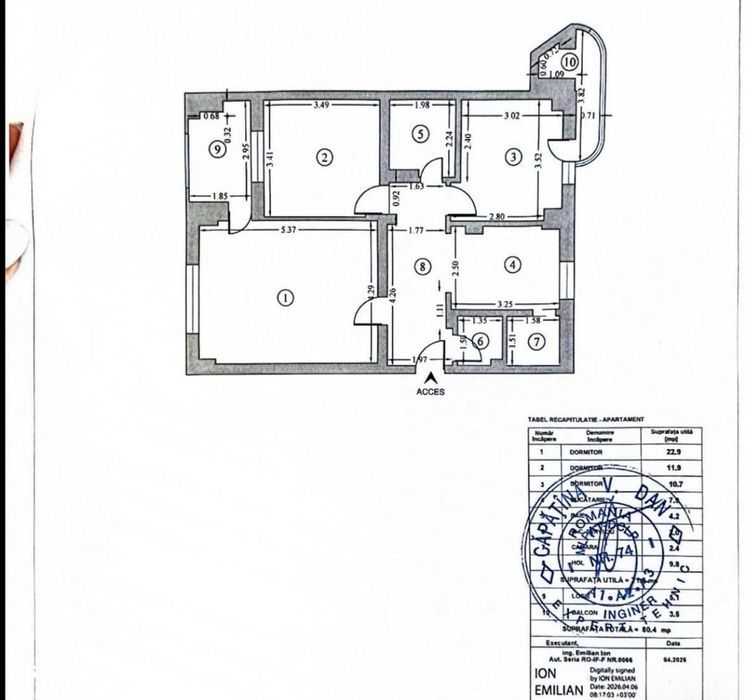 Apartament 3 Camere | Centrala Termica | Nerva Traian | Metrou 12 Min