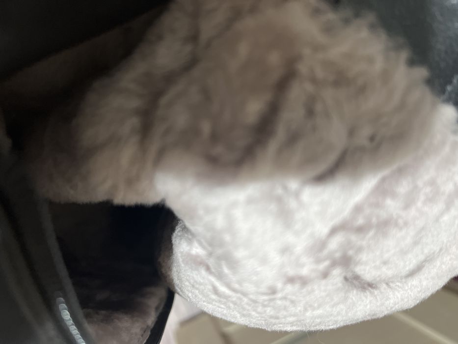 Сапоги черные кожанные