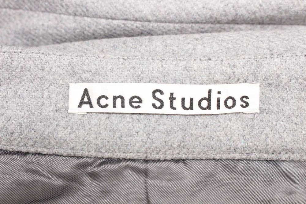 Acne Studios Prisca оригинална дамска пола вълна и кашмир сива 38 S