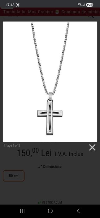 Lant cu cruce Lotus plus Bratara