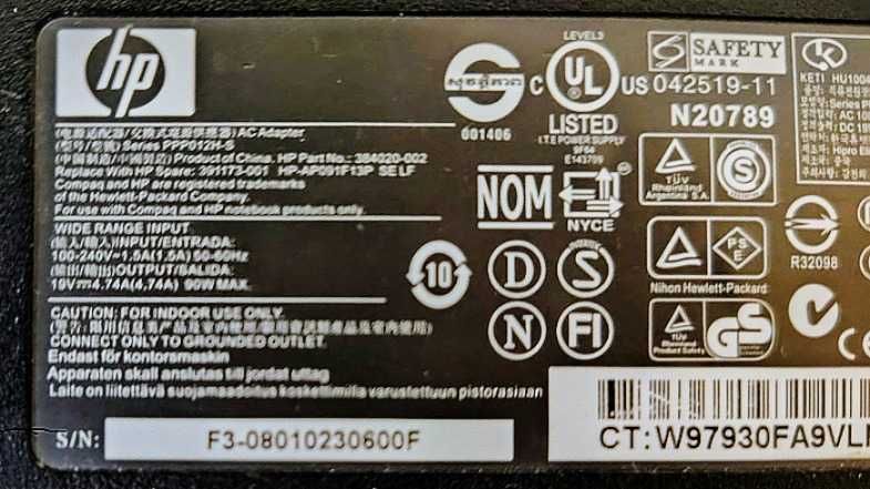 Зарядно за лаптоп HP Compaq