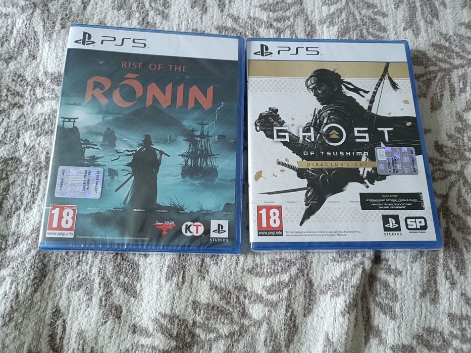 SIGILAT 2 Jocuri  Rise Of The Ronin si Ghost Of Tsushima  playstation 5 ps5 sigilat