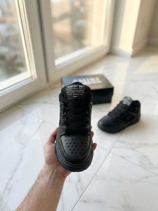 Adidasi AMIRI MA 1 Low Triple Black - Full Box - PREMIUM