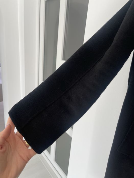 Palton negru cu lana Zara Xs