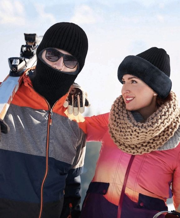 2 цвята зимна топла ветроустойчива шапка