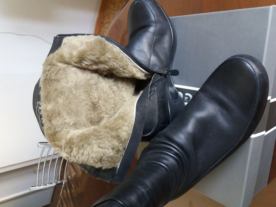 Сапоги женские натуральная кожа с натуральным мехом