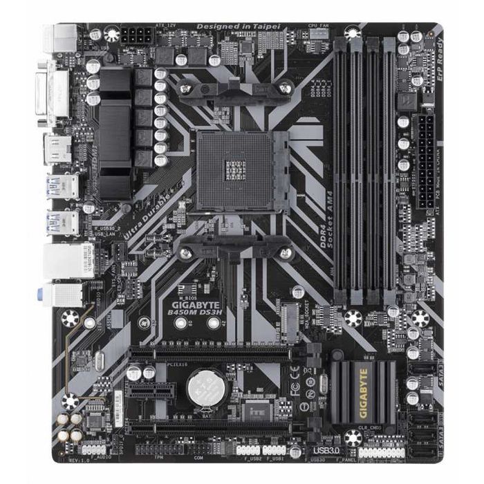 Placa de baza GIGABYTE B450M DS3H , socket AM4