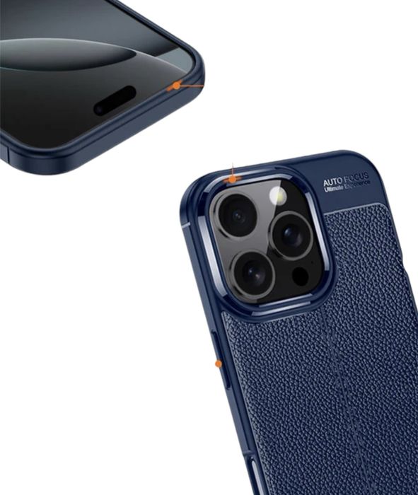 Husa Premium Antisoc model tip PIELE pentru iPhone 16 Pro / 16 Pro Max