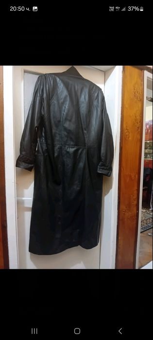 Дамско дълго яке от естествена кожа