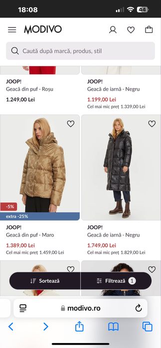 Geaca dama cu  puf Joop