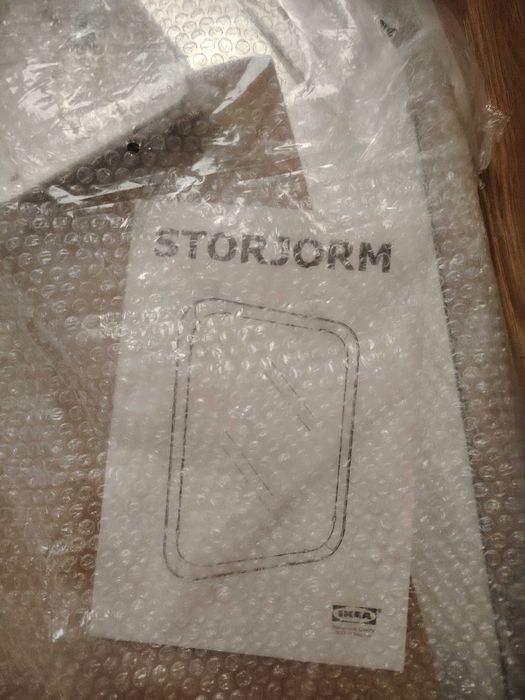 STORJORM
огледало с вградено осветление, 80x60 см, бяло