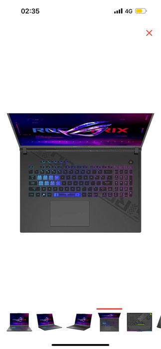Продам ноутбук ASUS ROG Strix G18 G814JV-N5042W 90NROCM1-M003V0 серый