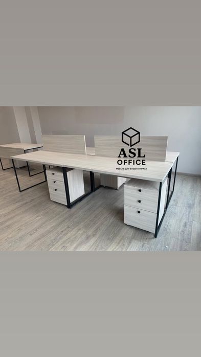 Мебель для офиса LOFT на заказ (столы, шкафы, тумбы)