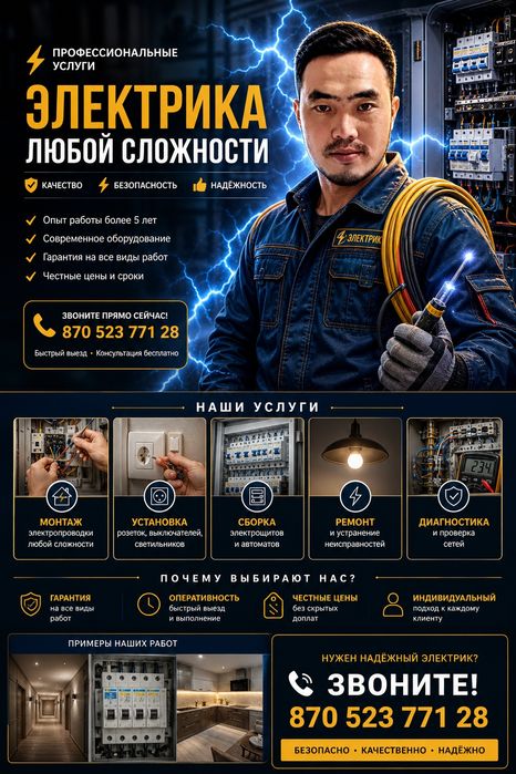 Электрик срочный выезд