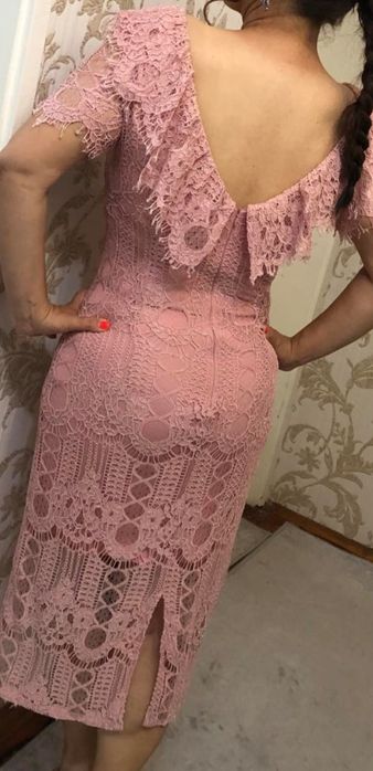 Официална рокля-пудра