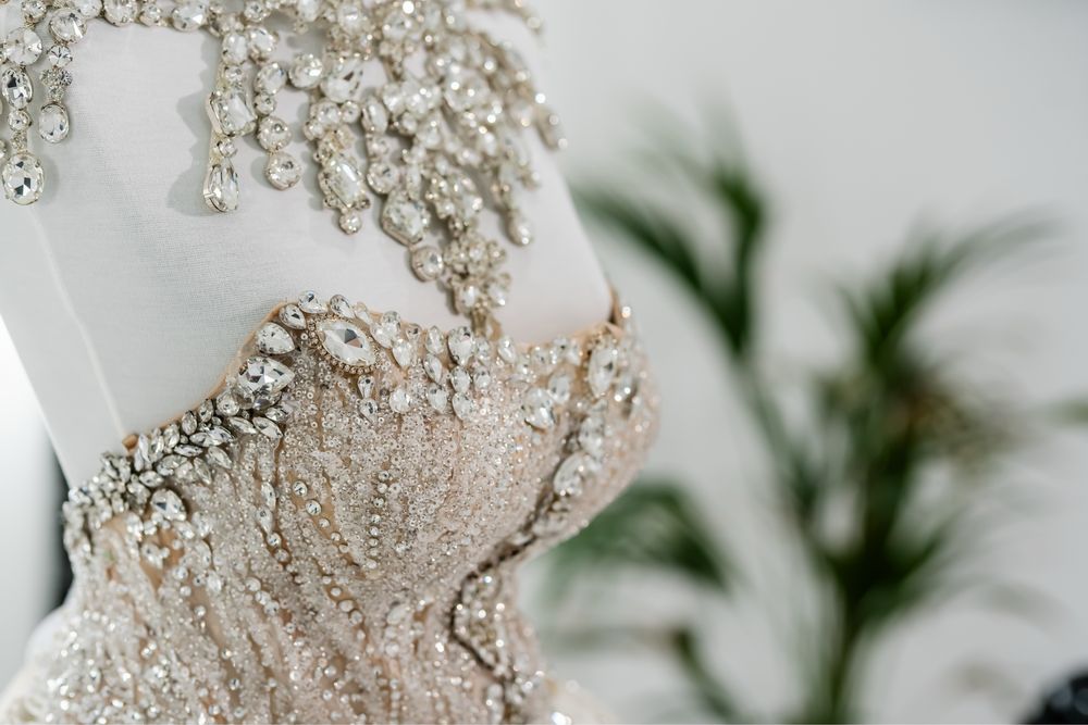 Rochie mireasa printesa cu trena si pietre pe corset Turcia -  Hasret Moda