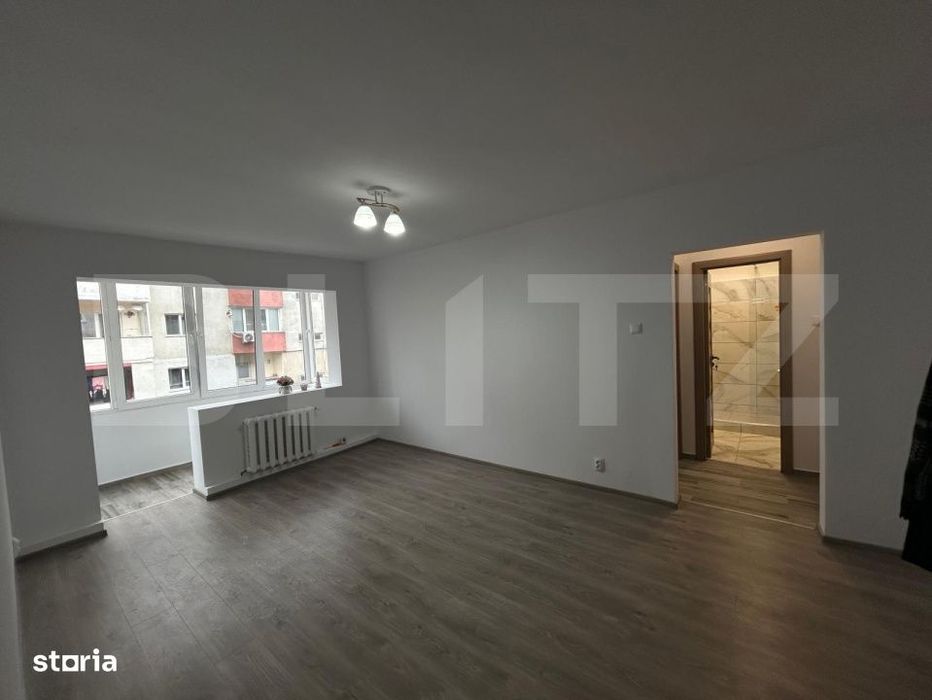 Apartament 2 camere, etaj 2 INTERMEDIAR luminos, renovat complet – L