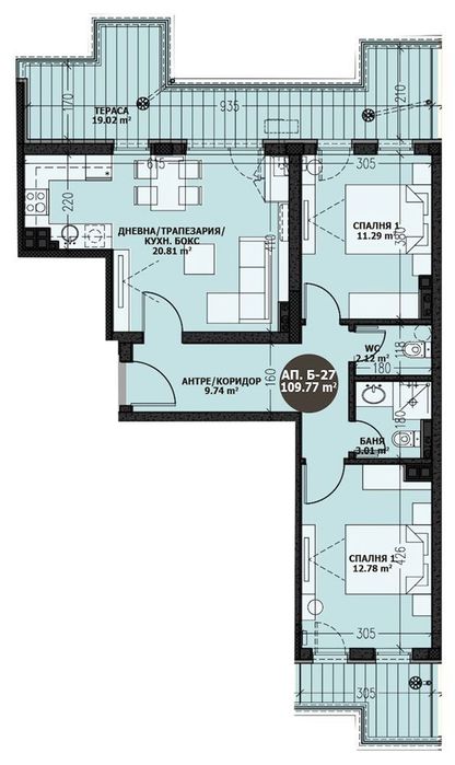 Продава се Тристаен апартамент в София, в.з. Малинова долина - 110 кв.м за 1600 €/кв.м - Снимка #1