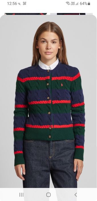 POLO Ralph Lauren Cable Wool /  Knit  XL НОВО ОРИГИНАЛ Дамска Жилетка