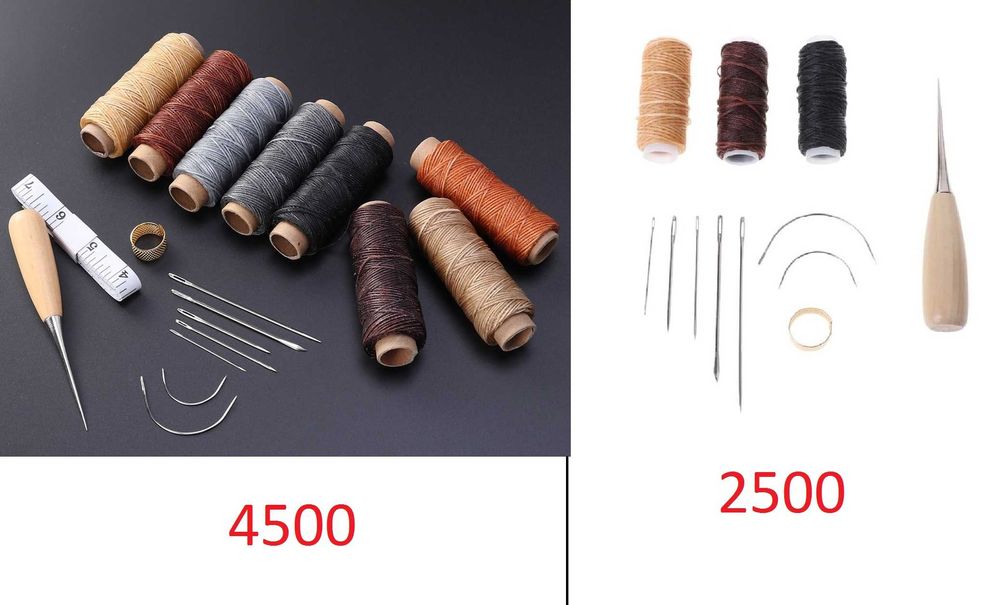 Набор для кожи нитки шило иглы