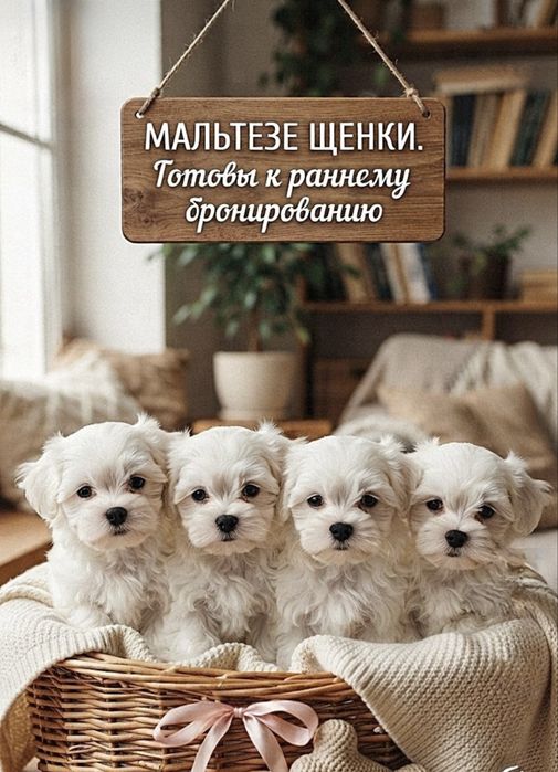 Мальтезе щенки раннее бронирование