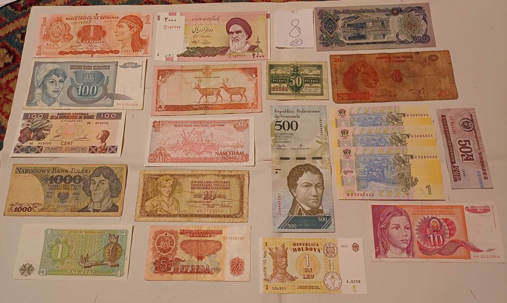 Bancnote loturi 20 bucăți/necirculate și circulate