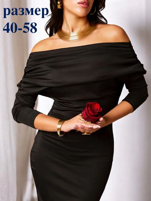 Шикарное черное платье