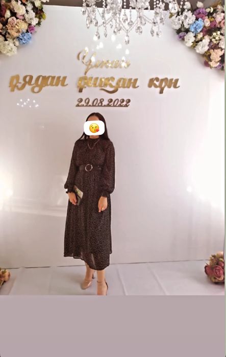 Платье черный горошок