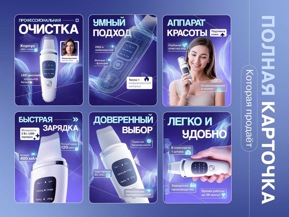 Дизайн инфографики — Uzum, Ozon, Wildberries, Яндекс Маркет