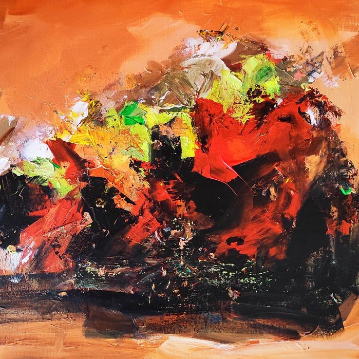 Pictura / Tablou acrilic, 70 x 50 cm, nu necesita inramare